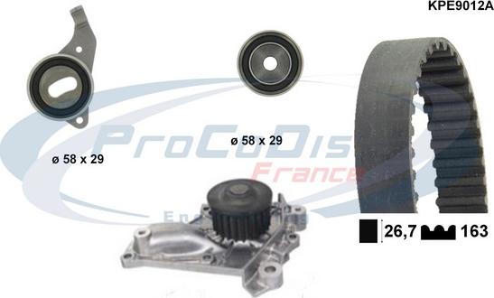 Procodis France KPE9012A - Pompe à eau + kit de courroie de distribution droxauto.com