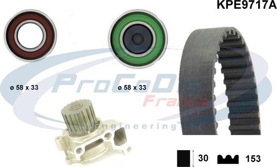 Procodis France KPE9717A - Pompe à eau + kit de courroie de distribution droxauto.com