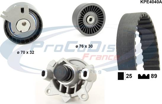 Procodis France KPE4040A - Pompe à eau + kit de courroie de distribution droxauto.com