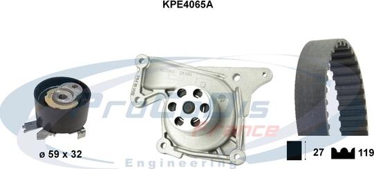 Procodis France KPE4065A - Pompe à eau + kit de courroie de distribution droxauto.com