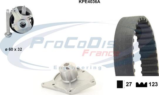 Procodis France KPE4036A - Pompe à eau + kit de courroie de distribution droxauto.com