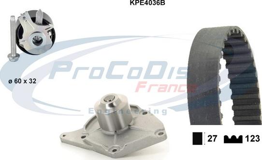 Procodis France KPE4036B - Pompe à eau + kit de courroie de distribution droxauto.com