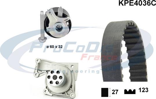 Procodis France KPE4036C - Pompe à eau + kit de courroie de distribution droxauto.com