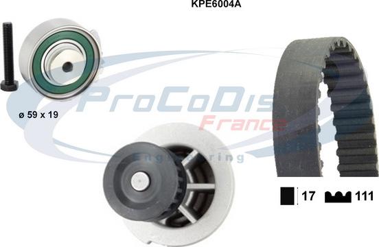 Procodis France KPE6004A - Pompe à eau + kit de courroie de distribution droxauto.com