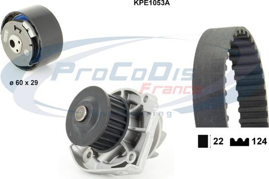 Procodis France KPE1053A - Pompe à eau + kit de courroie de distribution droxauto.com