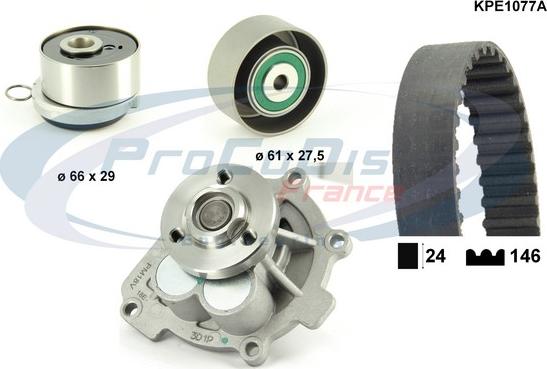 Procodis France KPE1077A - Pompe à eau + kit de courroie de distribution droxauto.com