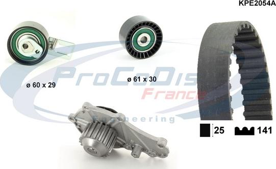 Procodis France KPE2054A - Pompe à eau + kit de courroie de distribution droxauto.com
