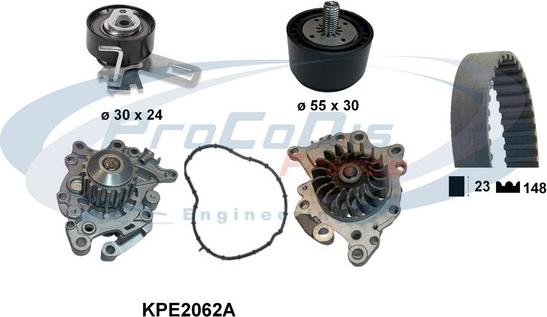 Procodis France KPE2062A - Pompe à eau + kit de courroie de distribution droxauto.com