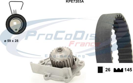 Procodis France KPE7203A - Pompe à eau + kit de courroie de distribution droxauto.com