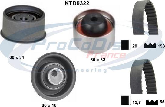 Procodis France KTD9322 - Kit de distribution droxauto.com
