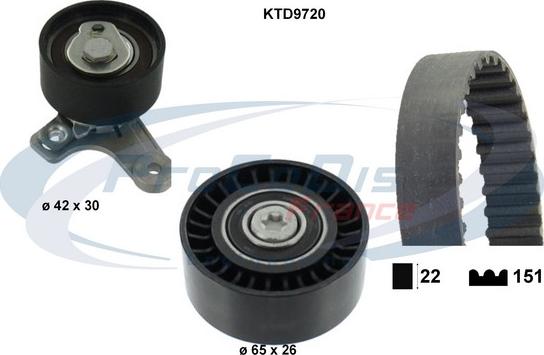 Procodis France KTD9720 - Kit de distribution droxauto.com