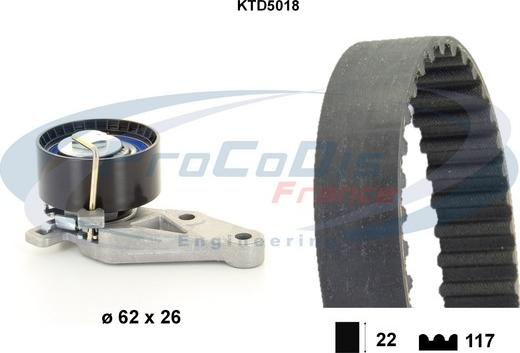 Procodis France KTD5018 - Kit de distribution droxauto.com