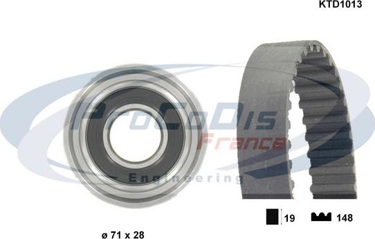 Procodis France KTD1013 - Kit de distribution droxauto.com