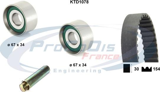 Procodis France KTD1078 - Kit de distribution droxauto.com