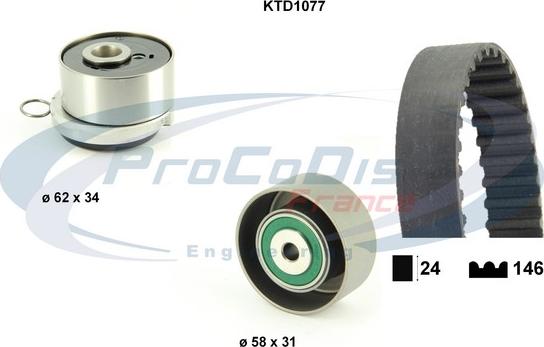 Procodis France KTD1077 - Kit de distribution droxauto.com