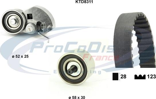 Procodis France KTD8311 - Kit de distribution droxauto.com
