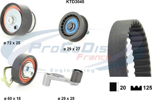 Procodis France KTD3045 - Kit de distribution droxauto.com