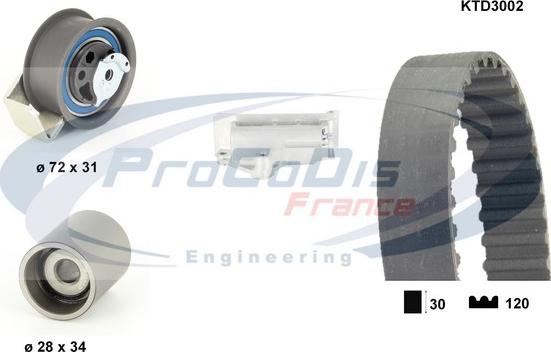Procodis France KTD3002 - Kit de distribution droxauto.com