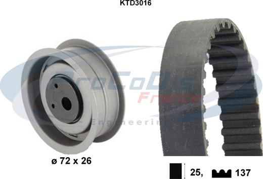 Procodis France KTD3016 - Kit de distribution droxauto.com