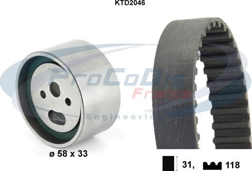 Procodis France KTD2046 - Kit de distribution droxauto.com
