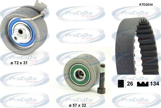 Procodis France KTD2034 - Kit de distribution droxauto.com