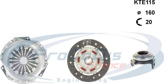 Procodis France KTE115 - Kit d'embrayage droxauto.com