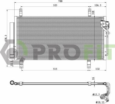 Profit 1770-0535 - Condensateur, climatisation droxauto.com