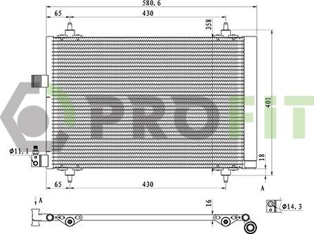 Profit 1770-0081 - Condensateur, climatisation droxauto.com