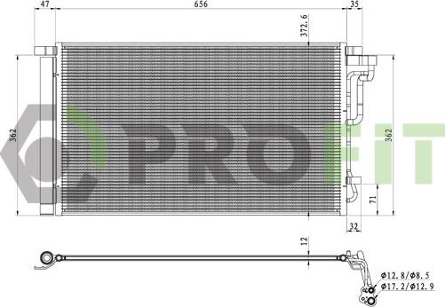 Profit 1770-0157 - Condensateur, climatisation droxauto.com