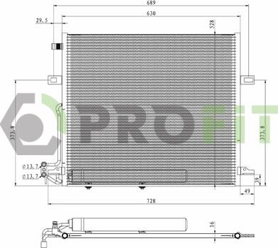 Profit 1770-0304 - Condensateur, climatisation droxauto.com