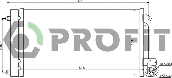 Profit PR 9575C1 - Condensateur, climatisation droxauto.com