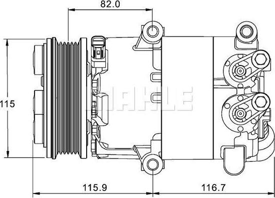 PSH 090.595.056.310 - Compresseur, climatisation droxauto.com