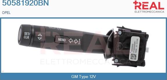 REAL 50581920BN - Commutateur de colonne de direction droxauto.com