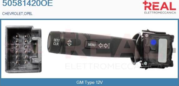 REAL 50581420OE - Commutateur de colonne de direction droxauto.com