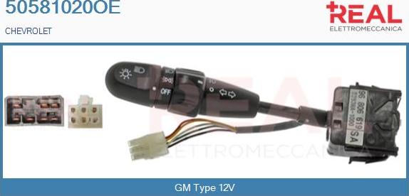 REAL 50581020OE - Commutateur de colonne de direction droxauto.com