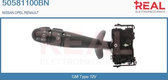 REAL 50581100BN - Commutateur de colonne de direction droxauto.com