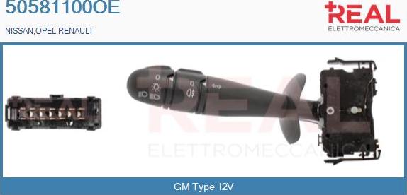 REAL 50581100OE - Commutateur de colonne de direction droxauto.com