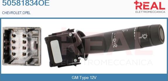 REAL 50581834OE - Commutateur de colonne de direction droxauto.com