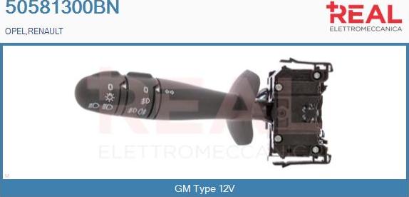 REAL 50581300BN - Commutateur de colonne de direction droxauto.com