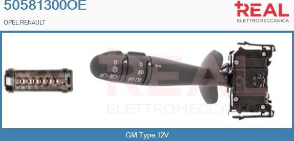 REAL 50581300OE - Commutateur de colonne de direction droxauto.com