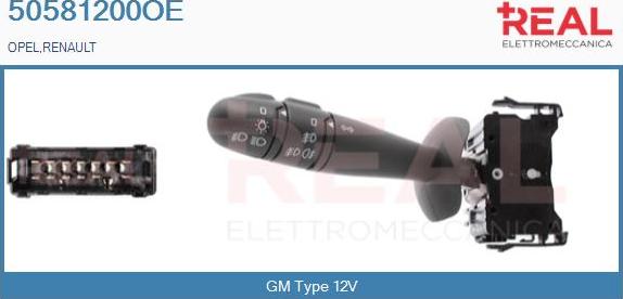 REAL 50581200OE - Commutateur de colonne de direction droxauto.com