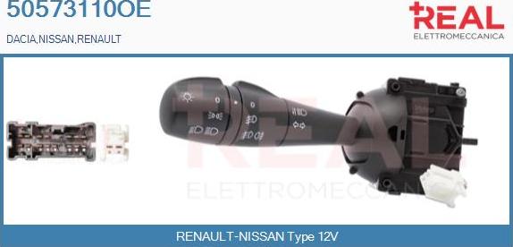 REAL 50573110OE - Commutateur de colonne de direction droxauto.com