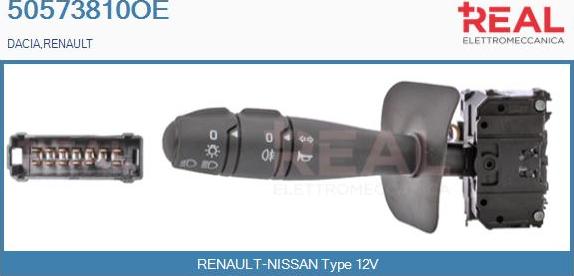 REAL 50573810OE - Commutateur de colonne de direction droxauto.com