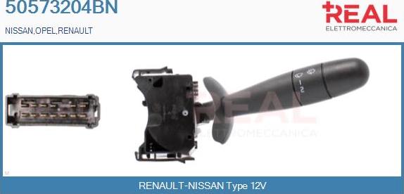 REAL 50573204BN - Commutateur de colonne de direction droxauto.com