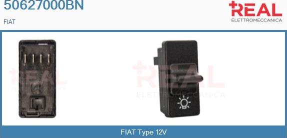 REAL 50627000BN - Interrupteur, lumière principale droxauto.com
