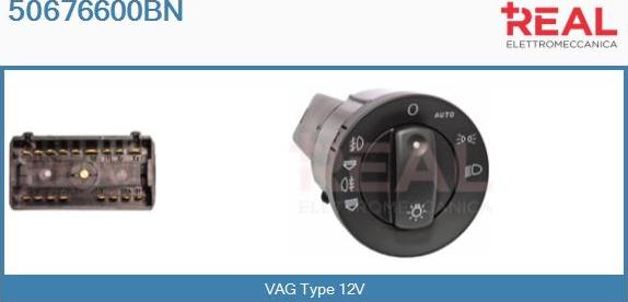 REAL 50676600BN - Interrupteur, lumière principale droxauto.com