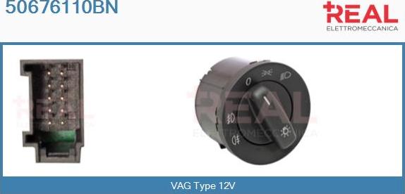 REAL 50676110BN - Interrupteur, lumière principale droxauto.com