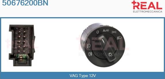 REAL 50676200BN - Interrupteur, lumière principale droxauto.com