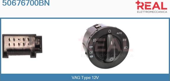 REAL 50676700BN - Interrupteur, lumière principale droxauto.com