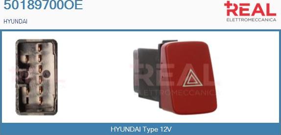 REAL 50189700OE - Interrupteur de signal de détresse droxauto.com